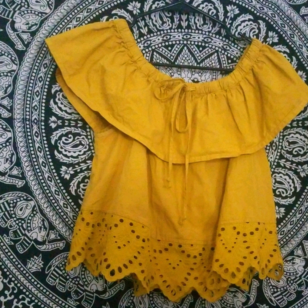 Balcony' Eyelet Off the Shoulder TopMadewell